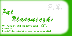 pal mladoniczki business card